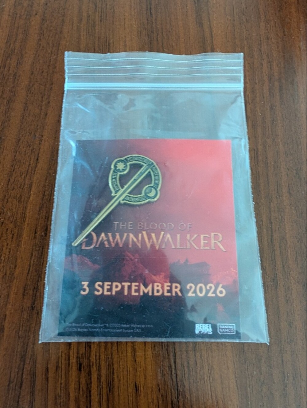 The Blood of Dawnwalker Emblem Collectible Pin Bandai Namco
